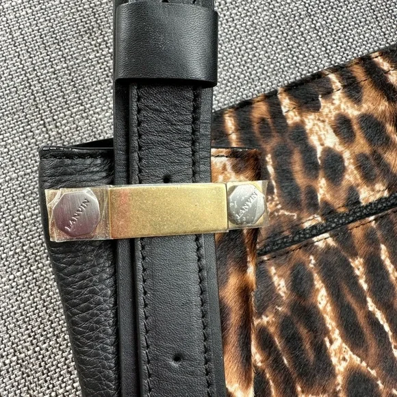 Lanvin Leopard Print Shoulder Bag - Picture 2 of 11